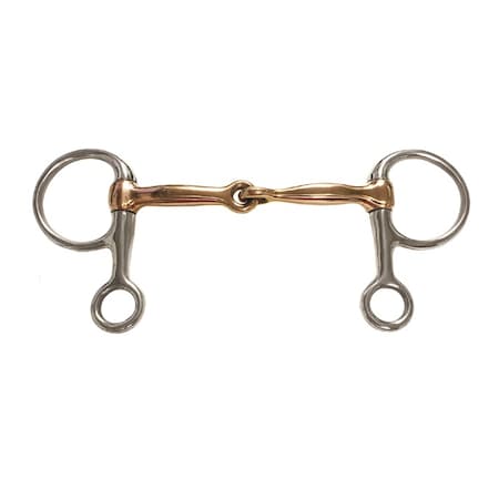 Jacks Imports Half Cheek Jointed Copper Snaffle Bit 5" 21442-5
